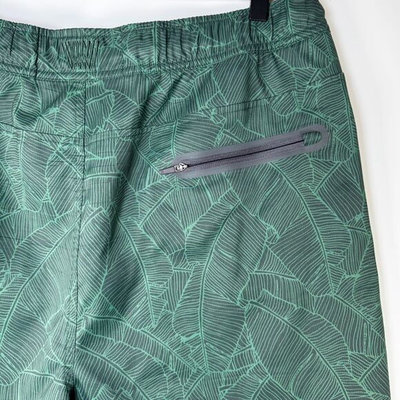 Mack Weldon Swim Trunk Mens Extra Large Green Tropical Drawstring Elastic Waist - Picture 7 of 14